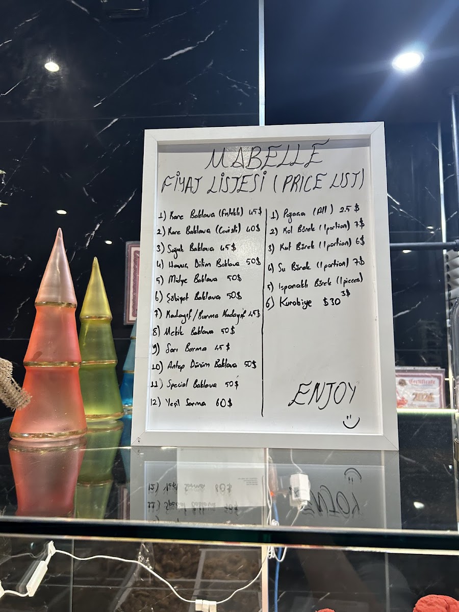 Mabelle Baklava Menu - Image 2